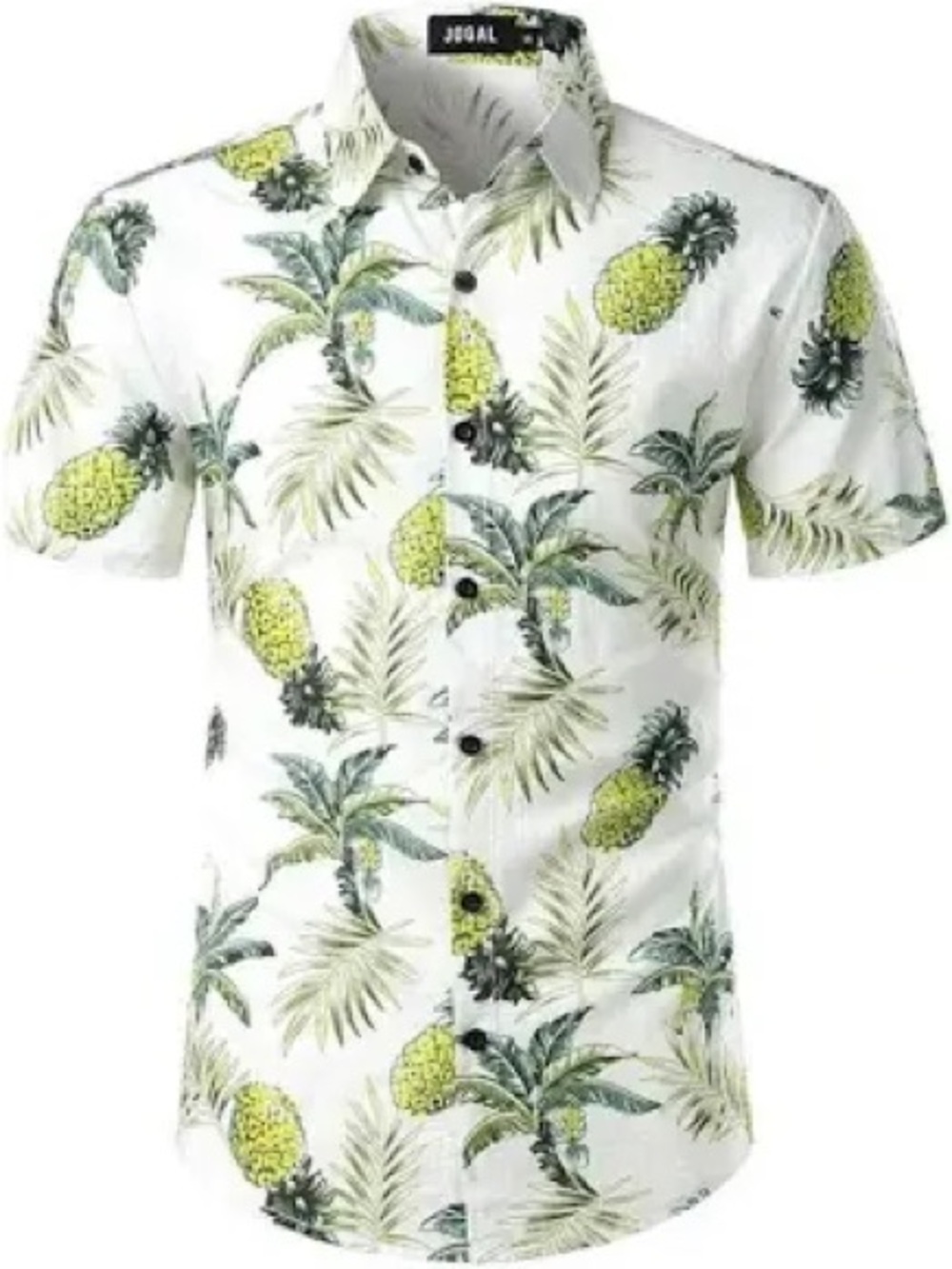 White Pineapple-Print Short Sleeve Shirt & Shorts Set NWT
